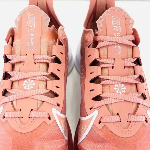 Nike Zoom Gravity Women Size 7.5 Running Shoes Orange & White Low Top Sneakers - Picture 14 of 16